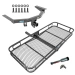 For 2016-2022 Honda Pilot Trailer Hitch kit by: Reese For 2016-2022 Honda Pilot Trailer Hitch Tow PKG w/ 60" x 24" Cargo Carrier + Hitch Lock By Reese Towpower