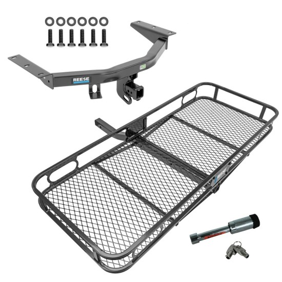 For 2016-2022 Honda Pilot Trailer Hitch kit by: Reese For 2016-2022 Honda Pilot Trailer Hitch Tow PKG w/ 60" x 24" Cargo Carrier + Hitch Lock By Reese Towpower