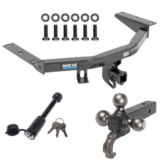 For 2014-2020 Acura MDX Trailer Hitch kit by: Reese For 2014-2020 Acura MDX Trailer Hitch Tow PKG + Tactical Triple Ball Ball Mount 1-7/8" & 2" & 2-5/16" Balls & Tow Hook + Tactical Dogbone Lock (Excludes: w/Full Size Spare Tire Models) By Reese Towpower