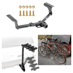 Trailer Hitch w/ 4 Bike Rack For 06-18 Toyota RAV4 Approved for Recreational & Offroad Use Carrier for Adult Woman or Child Bicycles Foldable Trailer Hitch w/ 4 Bike Rack For 06-18 Toyota RAV4 Approved for Recreational & Offroad Use Carrier for Adult Woman or Child Bicycles Foldable