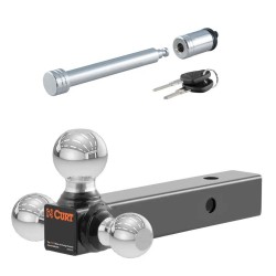 Triple Ball Mount Hitch Kit with 5/8" Lock – 2" Receiver, 1-7/8", 2", 2-5/16" Balls