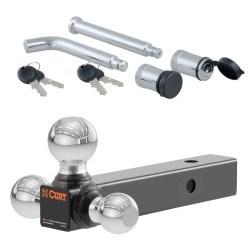 Class 2 Ball Mount Towing Kit – 1-1/4" Shank (3,500 lbs) with Switch Ball Set & Anti-Rattle Clamp