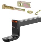 CURT Class 1 Ball Mount and Anti-Rattle Hitch Pin Set – 1-1/4" Receiver Class 1 Ball Mount with Anti-Rattle Hitch Pin & Shim – Fits 1-1/4" Receiver, 2,000 lb