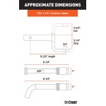 CURT Class 1 Ball Mount & Switch Ball Trailer Ball Set with Lock – 1-1/4" Receiver Class 1 Ball Mount with Switch Ball Set and Channel Lock – Fits 1-1/4" Receiver
