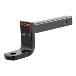 CURT Class 1 Long Shank Ball Mount with 5/8" Chrome Hitch Lock Class 1 Ball Mount with 9-3/8" Shank and 5/8" Hitch Lock – Fits 1-1/4" Receiver