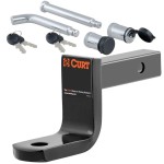 CURT Class 1 Ball Mount + Channel Lock Set – Fits 1-1/4" Receiver, 2,000 lb Rating CURT Class 1 Ball Mount with Lock Set – 1-1/4" Shank, 2,000 lbs, Drop Hitch Kit