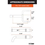 CURT Class 1 Ball Mount + Channel Lock Set – Fits 1-1/4" Receiver, 2,000 lb Rating CURT Class 1 Ball Mount with Lock Set – 1-1/4" Shank, 2,000 lbs, Drop Hitch Kit