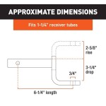 CURT Class 1 1-1/4" Ball Mount & Switch Ball Set (1-7/8", 2", 2-5/16") CURT Class 1 Ball Mount with Switch Ball Trailer Ball Set – 1-1/4" Receiver Multi-Ball Kit