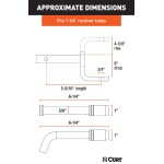 CURT Class 1 2,000 lb Ball Mount Kit with Chrome Hitch Lock for Lightweight Towing CURT Class 1 Ball Mount with 6" Drop and 5/8" Hitch Lock for 3" Receiver, 2,000 lbs