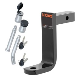 Class 1 Trailer Ball Mount Kit with 6" Drop (1-1/4" Shank, 2,000 lbs) + Lock for CURT Channel Mounts Class 1 Trailer Ball Mount Kit with 6" Drop (1-1/4" Shank, 2,000 lbs) + Lock for CURT Channel Mounts