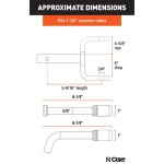 CURT Class 1 Ball Mount Kit with Channel Lock – 2,000 lb Towing Capacity CURT Class 1 Trailer Ball Mount with Lock Set – 6" Drop, 1-1/4" Shank, 2,000 lbs