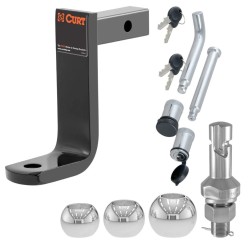 CURT Class 1 Ball Mount with 6" Drop (2,000 lbs), Switch Ball Trailer Ball Set (1-7/8", 2", 2-5/16"), and Channel Mount Lock Set – Complete Lightweight Towing Kit CURT Class 1 Ball Mount with 6" Drop (2,000 lbs), Switch Ball Trailer Ball Set (1-7/8", 2", 2-5/16"), and Channel Mount Lock Set – Complete Lightweight Towing Kit
