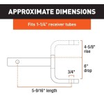 CURT Class 1 Ball Mount Kit with Switch Ball Trailer Balls – Lightweight Towing CURT Class 1 Ball Mount with 6" Drop and Switch Ball Set 1-7/8", 2", 2-5/16"