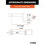 CURT Towing Kit for 1-1/4" Hitch with 2" Ball, 3-Ball Switch Set, and 5/8" Lock CURT 1-1/4" Hitch Towing Starter Kit with 2" Ball, Switch Ball Set & Hitch Lock