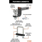 CURT 2" Ball Towing Kit with Anti-Rattle Hitch Clamp & Switch Ball Set – 3,500 lbs CURT Towing Kit with 2" Ball, Anti-Rattle Clamp & Switch Ball Set for 1-1/4" Hitch
