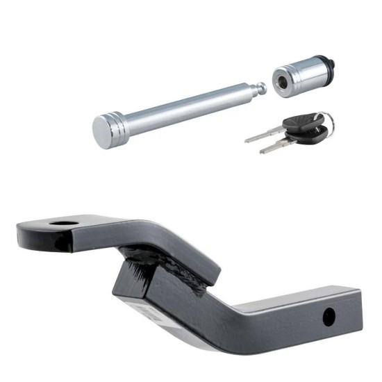 CURT Class 2 Ball Mount with 3-1/8" Rise and 5/8" Hitch Lock for 1-1/4" Receiver