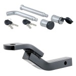 CURT 3,500 lb Class 2 Ball Mount with Lock Set – 1-1/4" Shank, Light-Duty Towing CURT Class 2 Ball Mount with 3-1/8" Rise and Channel Mount Lock Set for 1-1/4" Hitch