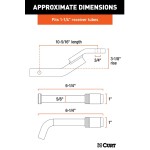 CURT 3,500 lb Class 2 Ball Mount with Lock Set – 1-1/4" Shank, Light-Duty Towing CURT Class 2 Ball Mount with 3-1/8" Rise and Channel Mount Lock Set for 1-1/4" Hitch