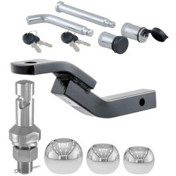 CURT Class 2 Ball Mount Kit with 3-Ball Switch Set and Channel Mount Lock (1-1/4" Shank, 3,500 lbs)