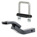 CURT Class 2 Ball Mount with 3-1/8" Rise and Anti-Rattle Hitch Clamp for 1-1/4" Receiver