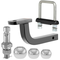 Class 2 Ball Mount Towing Kit – 1-1/4" Shank (3,500 lbs) with Switch Ball Set & Anti-Rattle Clamp