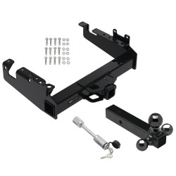 Reese Trailer Tow Hitch For 19-24 Ford F-350 F-450 F-550 Super Duty Cab and Chassis Class V w/ 1-7/8" 2" 2-5/16" Tri-Ball Mount and Towing Lock