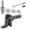 CURT Adjustable Hitch Ball Mount Kit with Triple Ball Set and 3" Receiver Lock CURT adjustable ball mount with switch ball trailer ball set and hitch lock