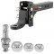 CURT Adjustable Channel Ball Mount with Triple Switch Ball Set – Chrome 2" CURT Adjustable Drop Hitch with 3-Way Switch Balls – 2" Receiver, 6,000 lbs