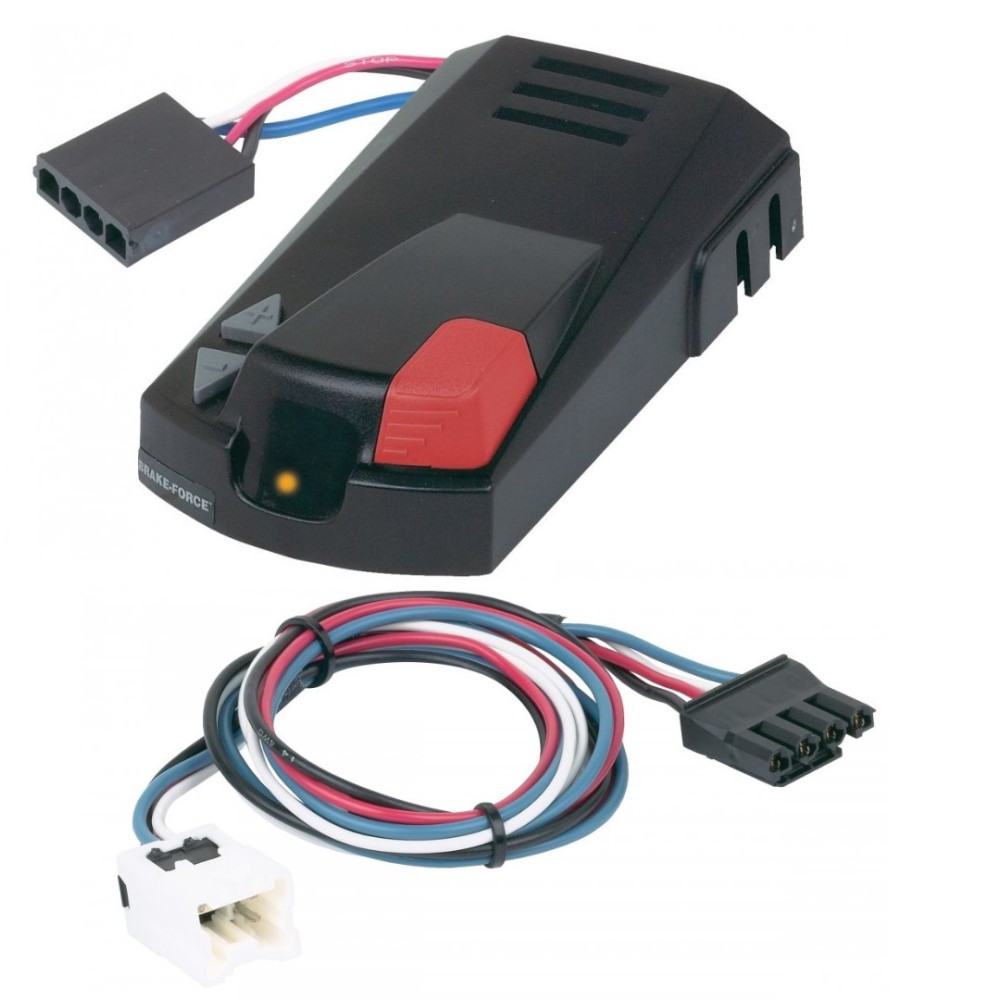 Hopkins Brake-Force Trailer Brake Control for 04 Nissan Pathfinder Armada 05-20 Nissan Pathfinder w/ Plug Play Wiring Adapter Time Based Eletric Trailer Brakes Module Box Controller
