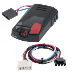 Hopkins Impulse Trailer Brake Control for 95-09 Dodge RAM 1500 2500 3500 w/ Plug Play Wiring Adapter Time Based Eletric Trailer Brakes Module Box Controller