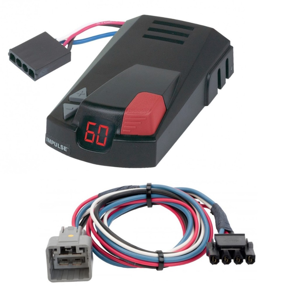 Hopkins Impulse Trailer Brake Control for 15-24 RAM 1500 2500 3500 4500 5500 w/ Plug Play Wiring Adapter Time Based Eletric Trailer Brakes Module Box Controller Hopkins Impulse Trailer Brake Control for 15-24 RAM 1500 2500 3500 4500 5500 w/ Plug Play Wiring Adapter Time Based Eletric Trailer Brakes Module Box Controller