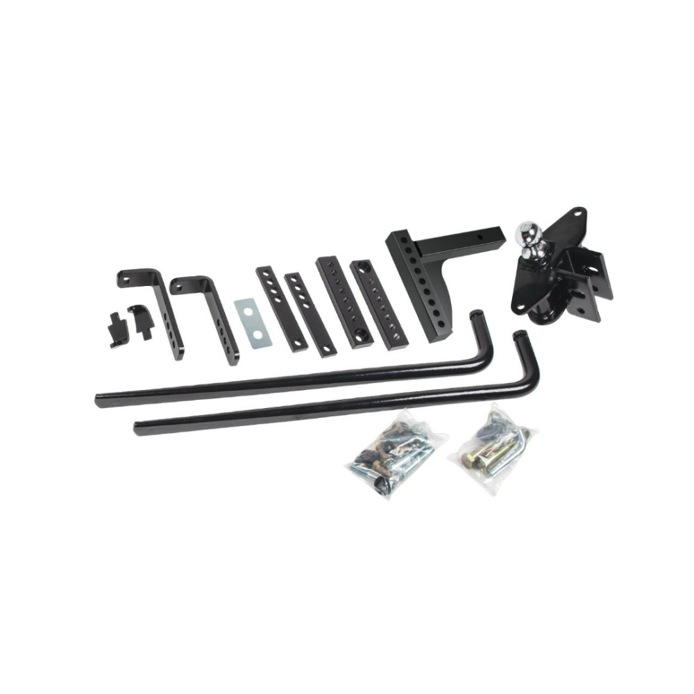 For 2020-2023 Toyota Highlander Trailer Hitch Tow PKG w/ 8K Round Bar Weight Distribution Hitch w/ 2-5/16" Ball + Pin/Clip + Tekonsha Brakeman IV Brake Control + 7-Way RV Wiring (Excludes: w/Twin-Tip Exhaust Models) By Draw-Tite