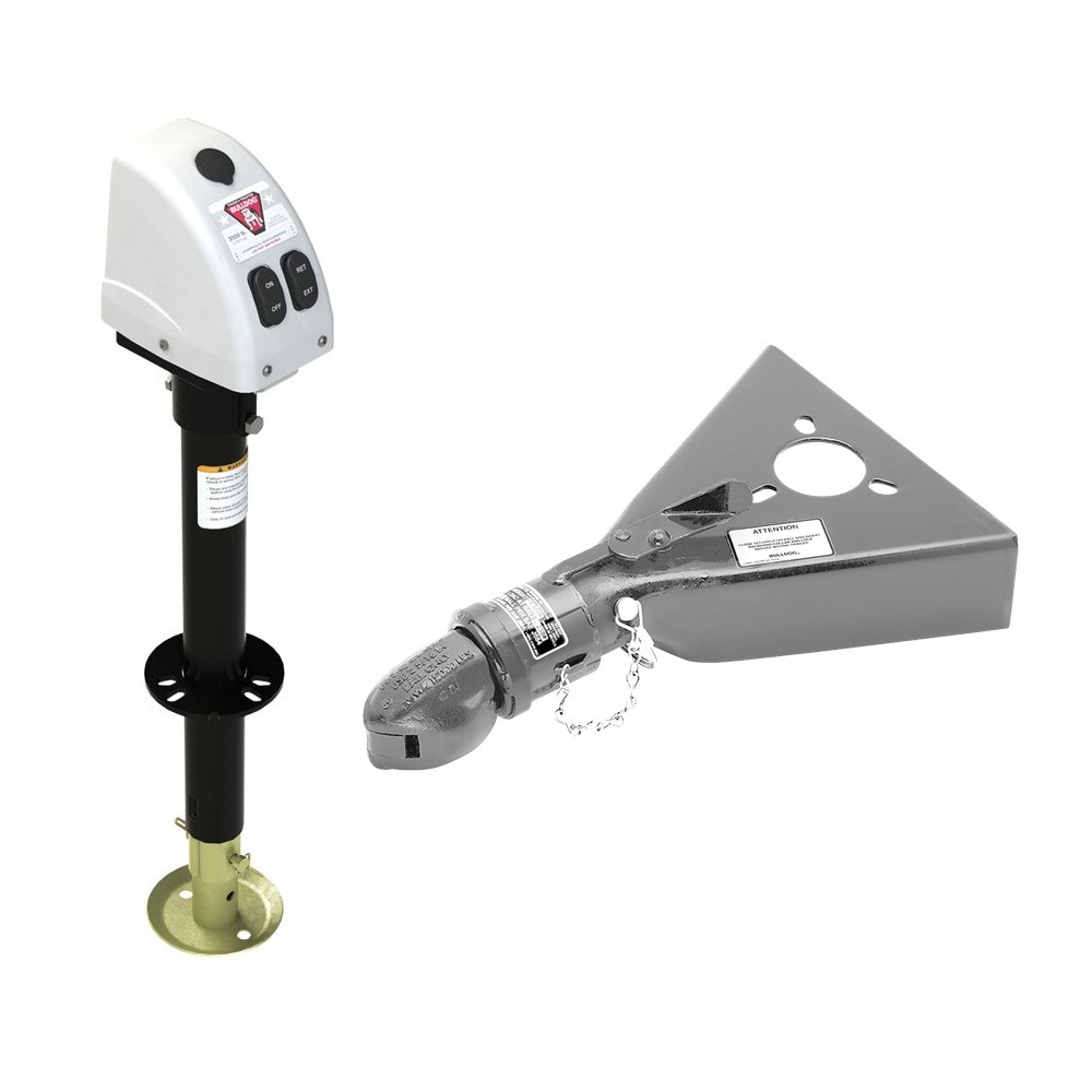 Bulldog 3.5K Electric A-Frame Jack & 15K Collar-Lok™ Coupler Bundle Bulldog 3.5K A-Frame Powered Drive Trailer Jack with 15K Collar-Lok Coupler