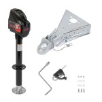 Bulldog 4K Powered Drive A-Frame Trailer Jack with 15K Cast-Head Coupler for 2-5/16″ Ball