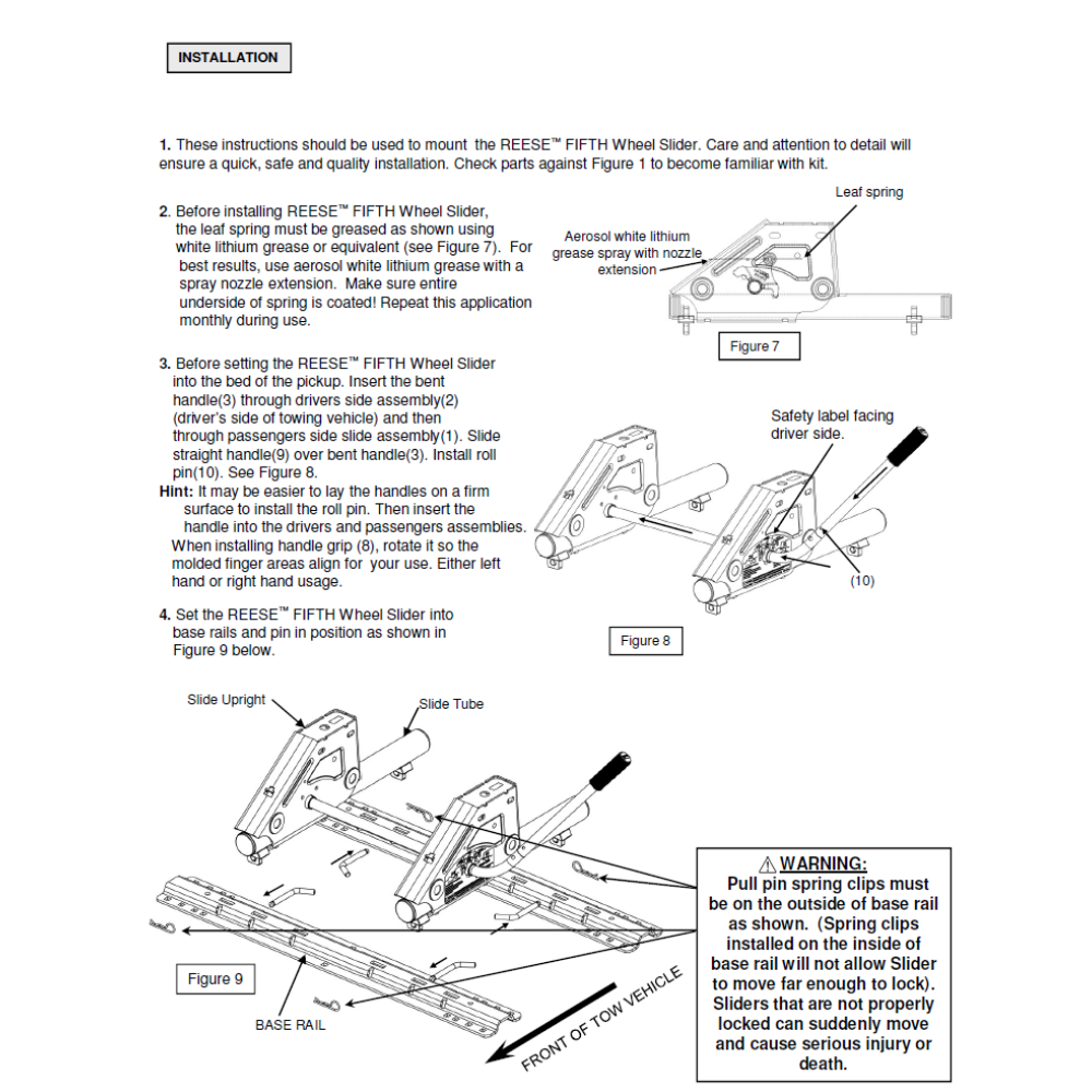 Reese Dual Jaw 16K 5th Wheel Hitch Fifth Wheel Round Tube Slider Unit Base Rail Kit Brakets and Hardware4 Pins and 4 Clips 30047A 50024 30035 Reese Reese Dual Jaw 16K Fifth Wheel Trailer Hitch Round Tube Slider and Rails 99-19 Chevrolet Silverado GMC Sie Reese Dual Jaw 16K Fifth Wheel Trailer Hitch w/ Round Tube Slider and Rails For 99-19 Chevrolet Silverado GMC Sierra 1500 2500 3500 Truck Base Rail Kit 5th Wheel Brackets Hardware