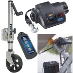 Fulton Electric Powered XLT Boat Trailer Winch 7K + Trailer Jack Sharkskin Saltwater Tested 1500 lbs 5 Year Warranty + Hardware Bolt-On Side Mount