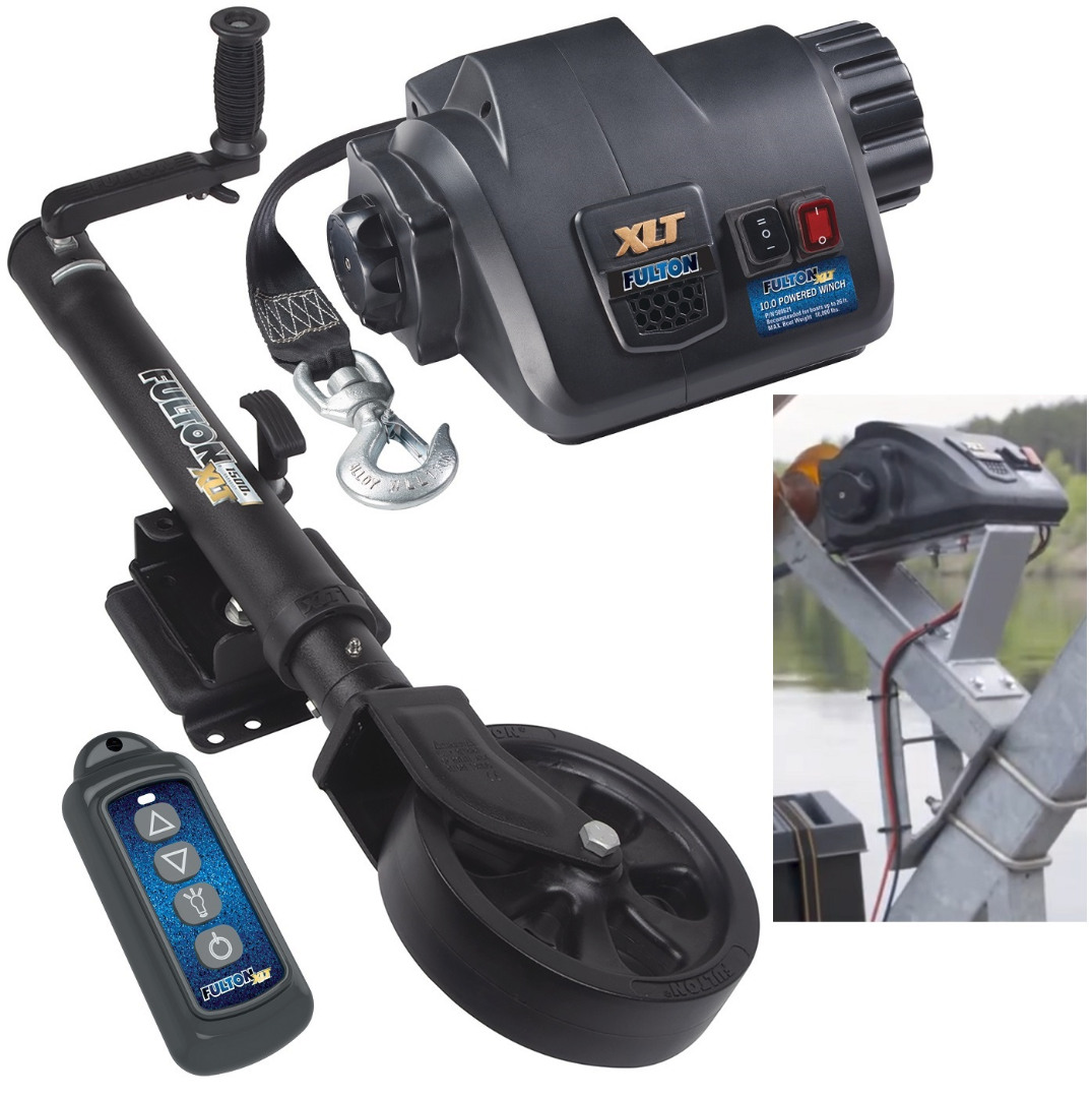 新品　フルトン　ウィンチ　XLT Fulton Electric Powered XLT Boat Trailer Winch 10K +