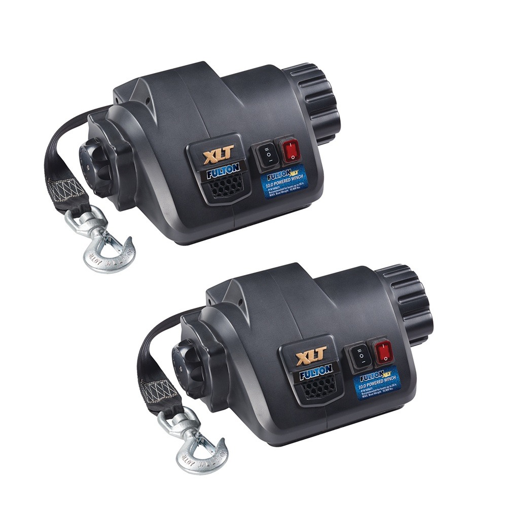 Fulton XLT 10K Electric Marine Trailer Winch Set with Strap and Remote