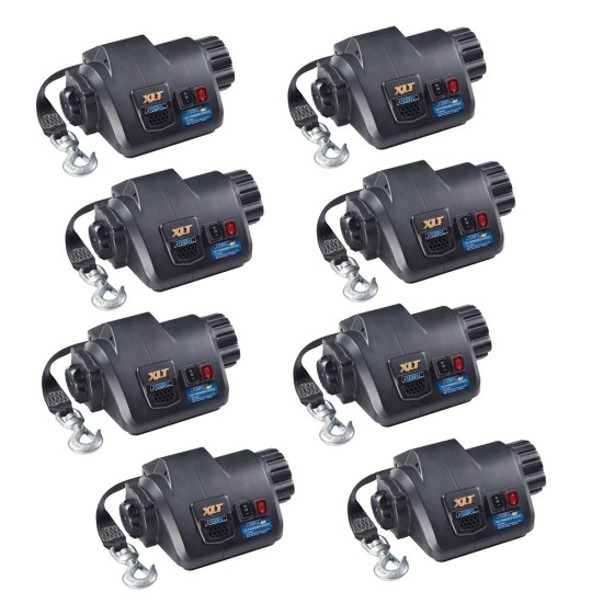 8x Fulton XLT 10K Electric Marine Winches with Wireless Remote and Strap Fulton XLT 10K Marine Electric Winch with 15 Ft Strap and Wireless Remote – 8 Pack