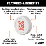 CURT Echo Manual Override Button - Controller for Bluetooth Brake Controllers #51189 CURT Echo Manual Override Button - Controller for Bluetooth Brake Controllers #51189
