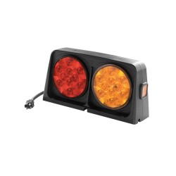 Wesbar Dual Left LED AG Light with Brakelight, 4-Wire Plug (Rear Amber/Red, Front Blank/Amber), 54209-008