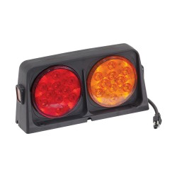 Wesbar Dual Right-Hand LED AG Light with Brakelight, 4-Wire Plug (Rear Red/Amber, Front Amber/Blank), 54209-022