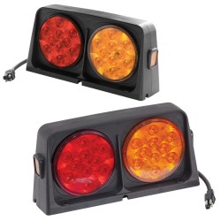 Wesbar LED AG Light Kit – Dual Left & Right with Brakelight, 4-Wire Plugs (Rear Red/Amber, Front Amber/Blank)
