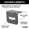 4-Flat Mounting Bracket by Curt - Universal Connector Mounting Bracket for 4-Pin, 4-Pole Wiring Harness Kits #58300