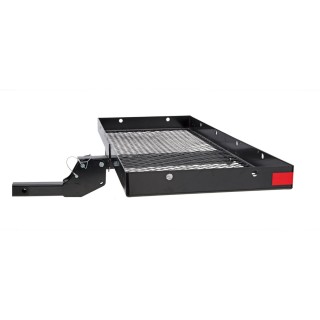 Reese 20 x 48 Hitch Basket Cargo Carrier Combo Reese 20x48 Hitch Cargo Carrier Basket with Bungee Net and Dog Bone Lock