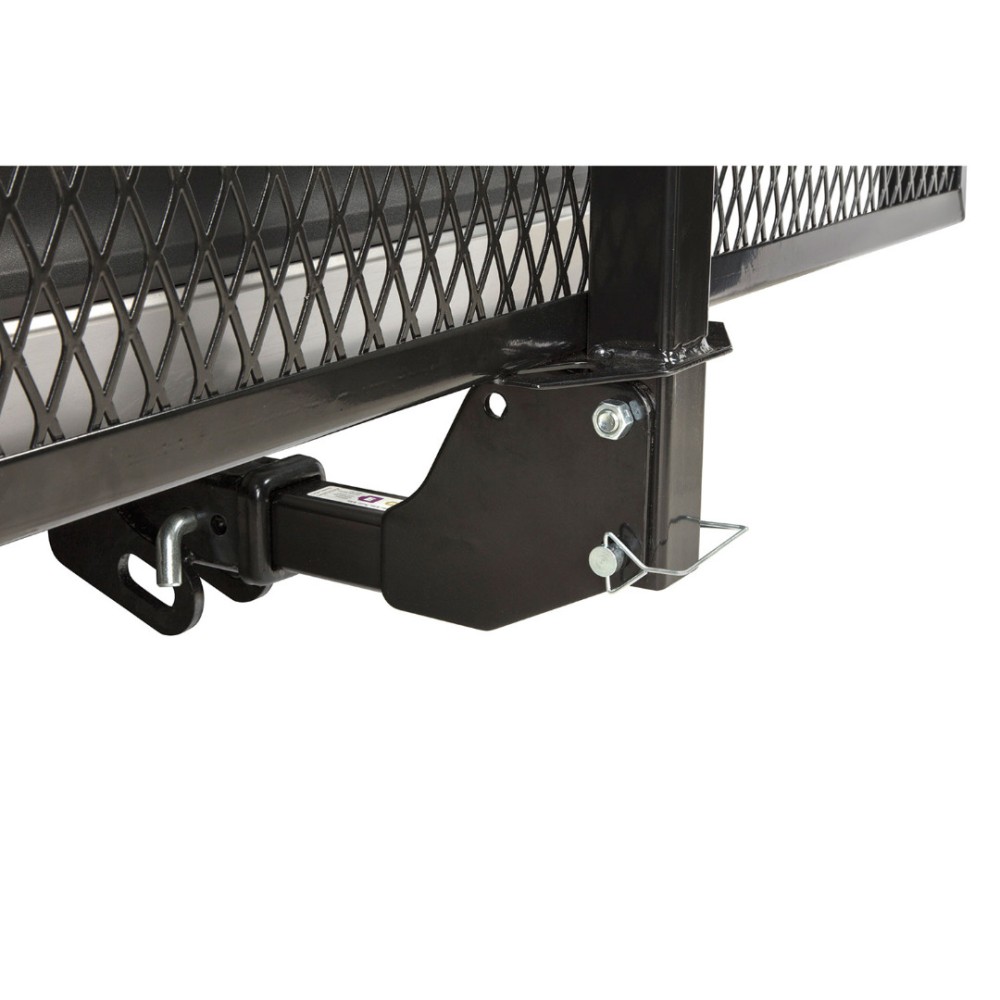 Reese 20 x 48 Hitch Basket Cargo Carrier Combo Reese 20x48 Hitch Cargo Carrier Basket with Bungee Net and Dog Bone Lock