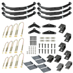 Lippert Triple Axle Suspension Kit 3 inch Tube 35 inch Spacing 3000 lb Leaf 25 1/4 inch Unloaded, Compatible with Dexter Alko Rockwell Quality Axles