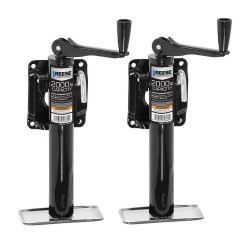 Reese 2x 2K Snap Ring Swivel Trailer Jack w/ 10" Lift and Topwind Handle