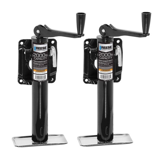 Reese 2K Snap Ring Swivel Trailer Jacks with 10 Inch Lift and Topwind Handle
