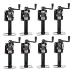 Reese 8-Pack 2K Snap Ring Swivel Trailer Jacks with 10" Lift and Topwind Handle